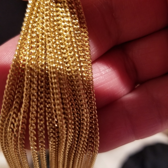 Vince Camuto Serpentine Gold Tassle Necklace - Picture 6 of 8